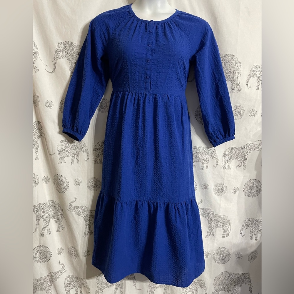Women’s Medium Old Navy Amish Style Dress Blue Good Cond Spots/Stains As Picture